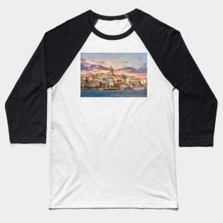 Galata Tower in Istanbul, Turkey Baseball T-Shirt